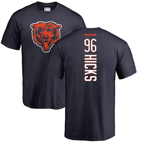 Chicago Bears Men Navy Blue Akiem Hicks Backer NFL Football #96 T Shirt